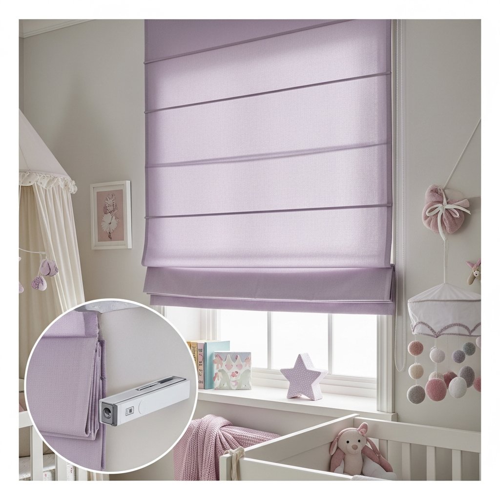 Cortinas delicadas e práticas para criar um quarto de bebê aconchegante e funcional