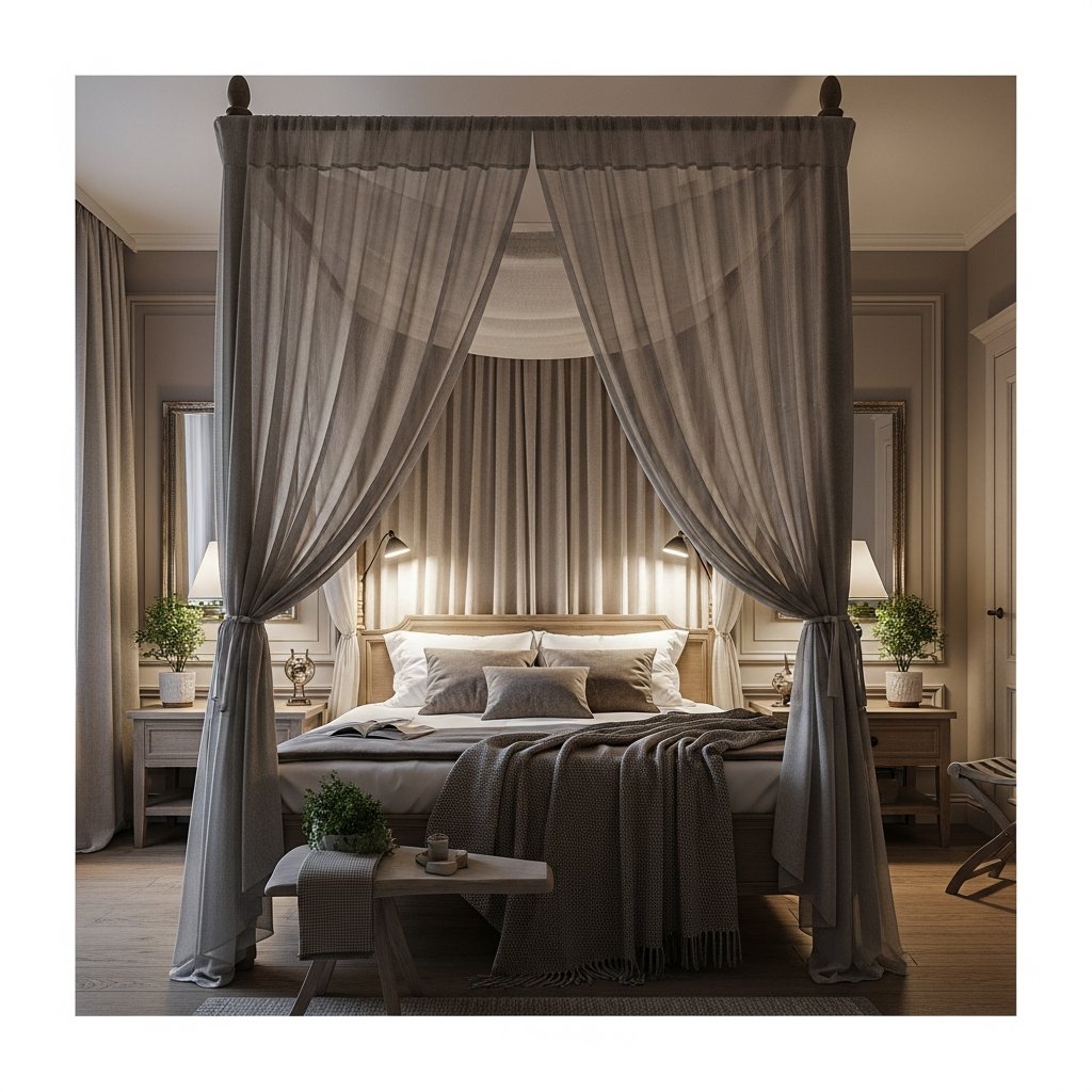 Cama com dossel: elegância e charme para transformar seu quarto