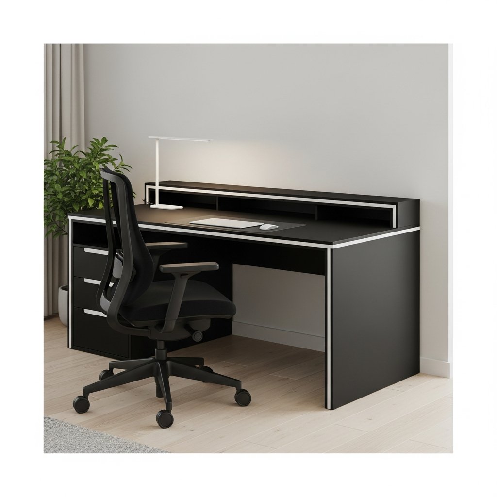 Escrivaninha preta: inspire-se para criar um home office elegante e funcional
