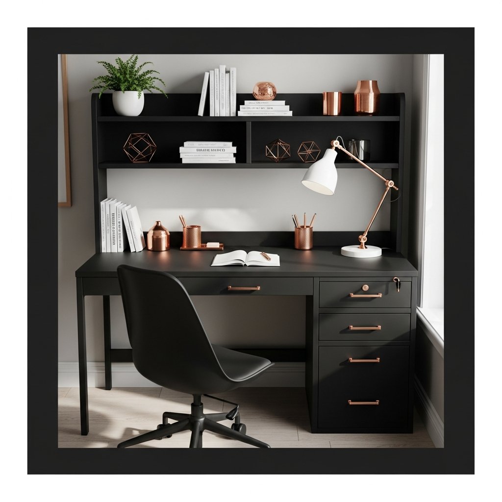 Escrivaninha preta: inspire-se para criar um home office elegante e funcional