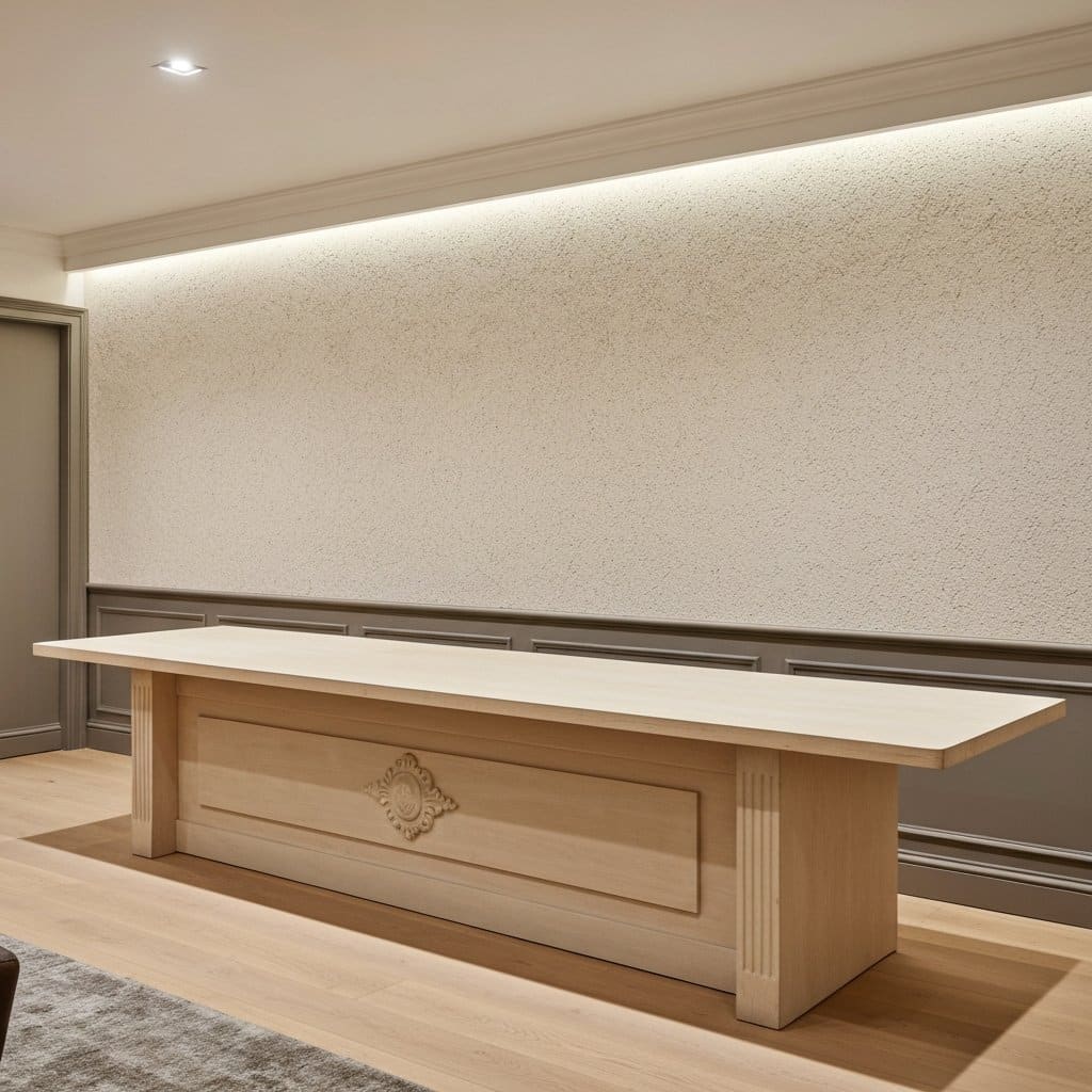 Espelhos que transformam a sala de jantar em um espaço elegante e acolhedor