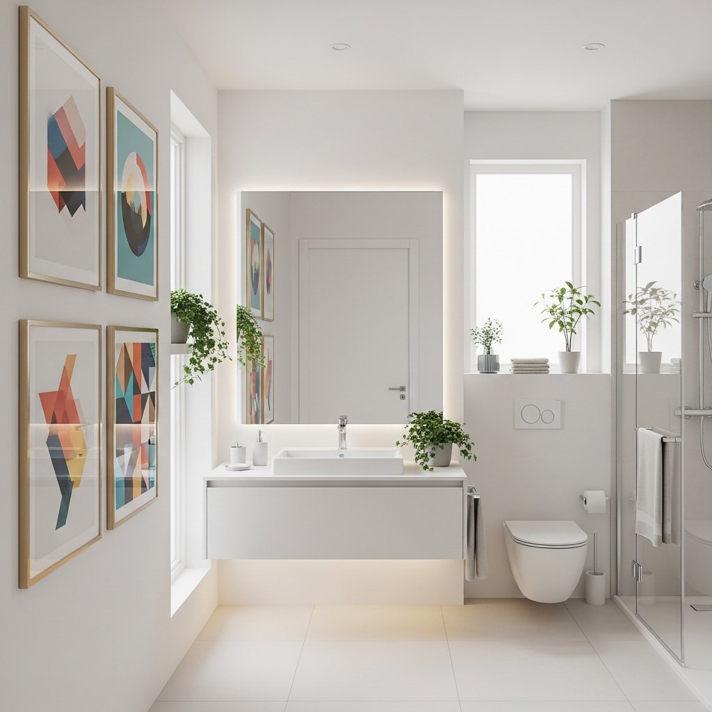 Inspire-se e transforme seu banheiro com quadros que unem charme e personalidade