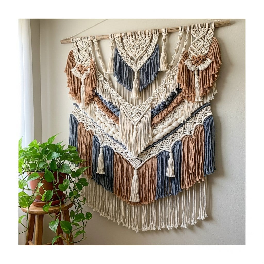 Inspire sua decoração com o charme versátil do macramê de parede