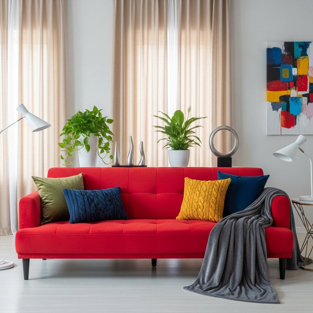 Sofá Vermelho: Como Escolher Cores e Elementos Decorativos para Valorizar Seu Ambiente