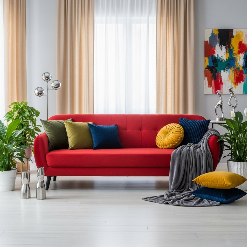 Sofá Vermelho: Como Escolher Cores e Elementos Decorativos para Valorizar Seu Ambiente