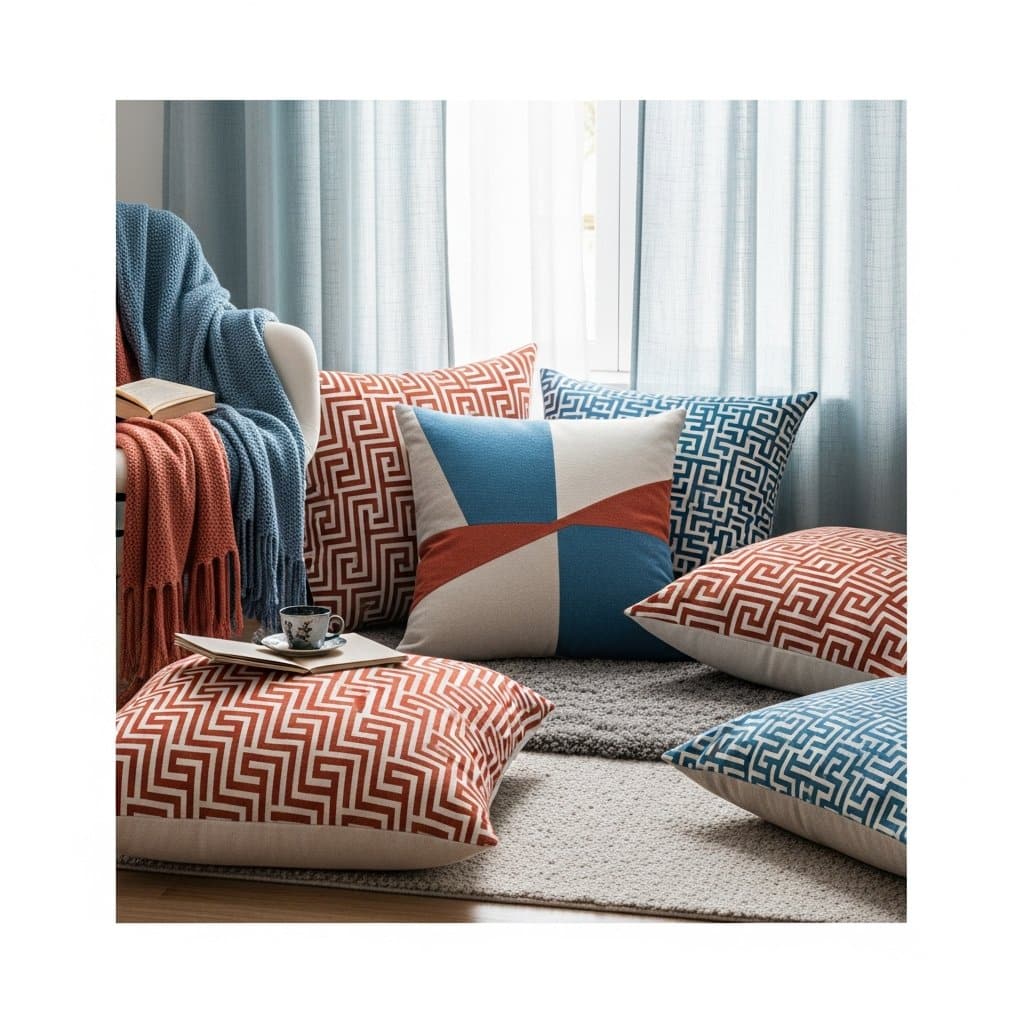 Almofadas Geométricas: Como Escolher e Usar para Transformar a Decoração com Estilo e Conforto