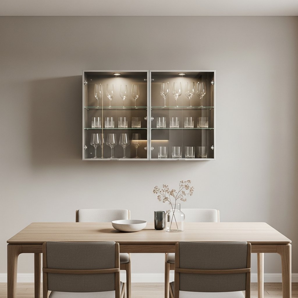 Cristaleiras Suspensas: Como Escolher o Móvel Ideal para Otimizar e Decorar Sua Sala de Jantar
