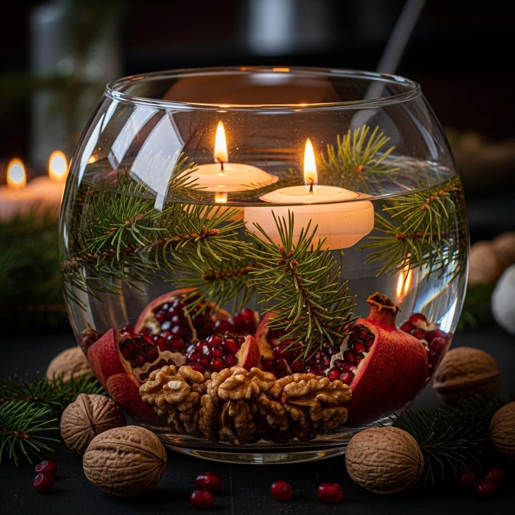 Inspirações Criativas para Montar Arranjos de Natal em Vasos de Vidro