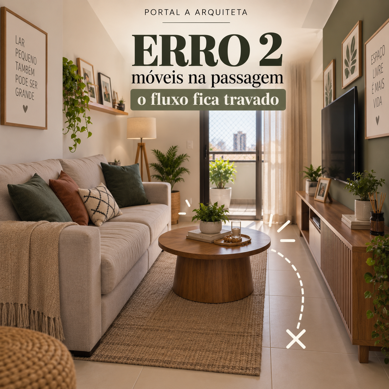 3 erros de sofá, circulação e tapete que fazem o ambiente parecer menor 1 Uma sala pequena pode funcionar muito melhor quando sofá, circulação e tapete estão na proporção certa. Veja três erros frequentes e como corrigi-los sem reforma.