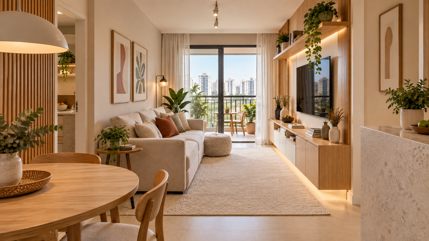 Seu apartamento parece menor do que é? 5 erros de layout que roubam espaço 1 Quando circulação, escala dos móveis e armazenamento são planejados juntos, o mesmo espaço pode parecer muito mais amplo e confortável.