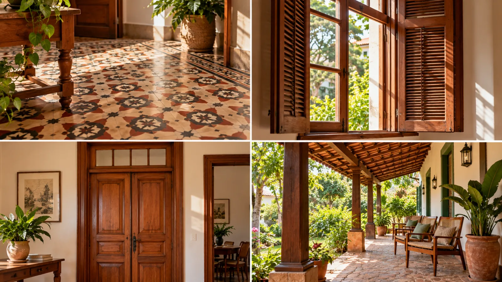 4 detalhes das casas antigas que fazem falta nos interiores de hoje 3 Porta dupla de madeira trabalhada com bandeira superior em residência antiga
