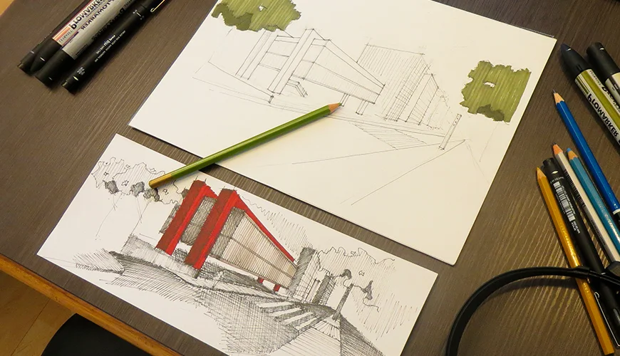 Exercício do curso de perspectiva à mão livre