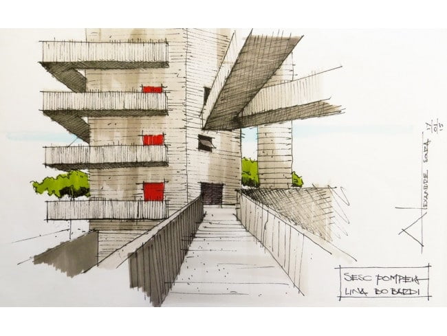 Curso de desenho e perspectiva a mão livre para arquitetura