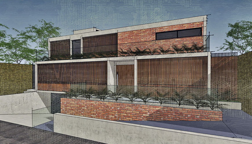 Residencia criada usando o Sketchup com o curso de Sketchup da A Arquiteta
