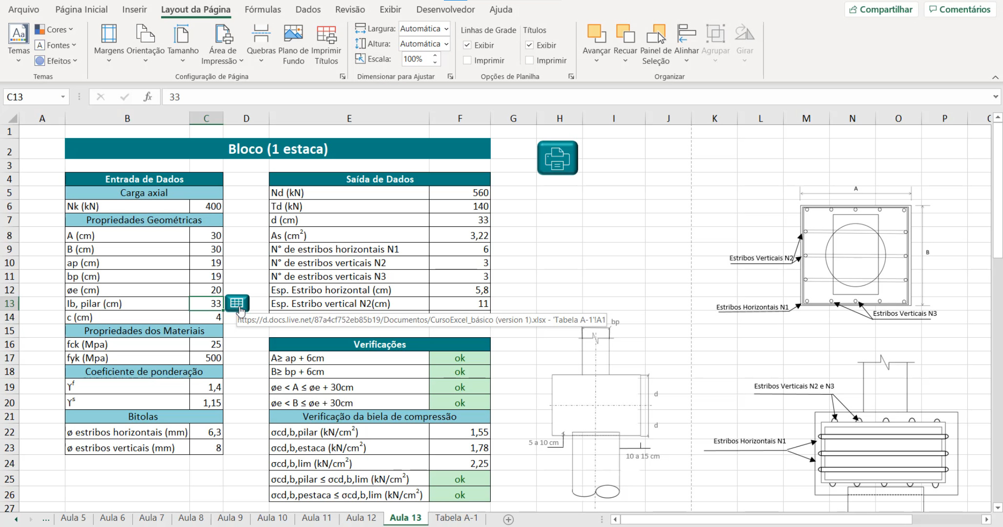 Curso básico de Excel para Engenharias.