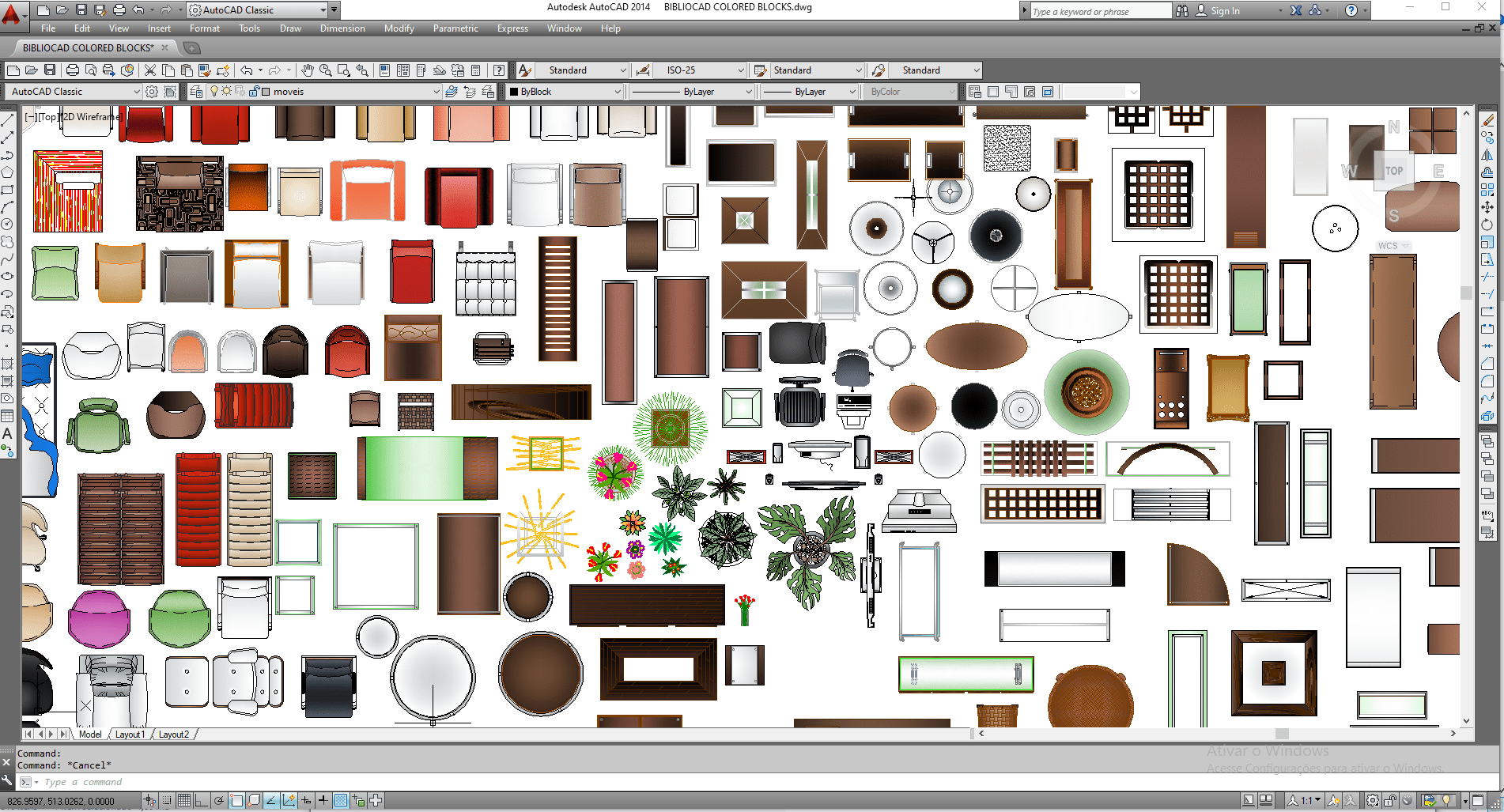 Blocos CAD/Dwg vegetações paisagismo para AutoCAD - Download