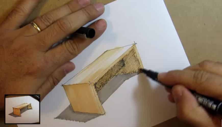 Curso de desenho a mão livre para Arquitetura
