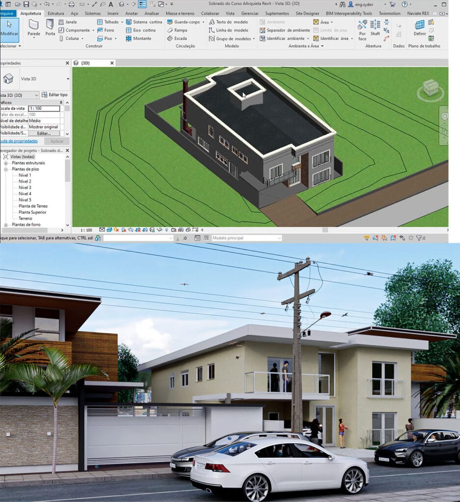Curso de Twinmotion sendo usado com o Revit. Curso de Twinmotion sendo usado com o Revit.
